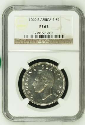 South Africa 1949 2 1/2 Shillings NGC PF63