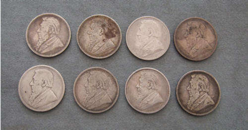 *Bulk Buy* ZAR Kruger 1892 Shilling x 8