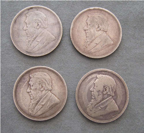 *Bulk Buy* ZAR Kruger 1896 2 Shillings  x 4