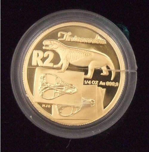 1999 Gold R2 (1/4 oz) Proof Trinaxodon Mintage 292