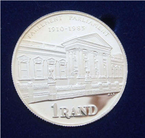 Proof 1991 Parliament R1 Silver In SA Mint Box