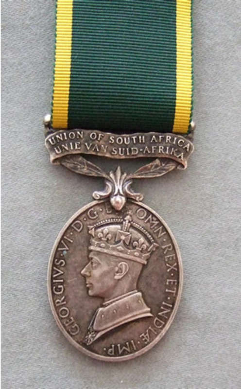 South Africa Efficiency Medal Lt M.J. Groenewald S.A.A.C.