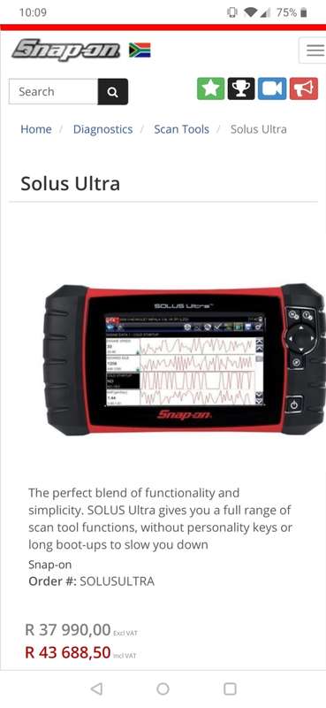 Snapon Snap-On Solus Ultra Diagnostic Scanner Scan Tool
