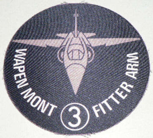SAAF Ground Cloth Badge / patch 3 Squadron Mirage F1 Black
