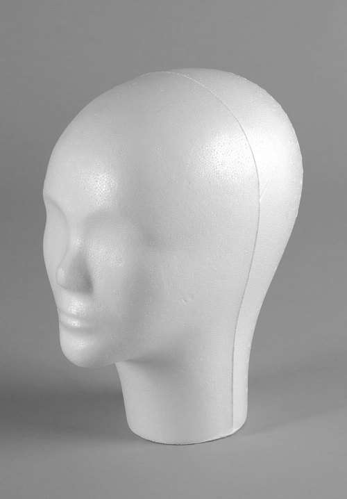 Female Styrofoam Foam Mannequin Head -*** SHIPPING INCLUDED***