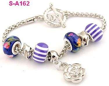 Stripe handmade charm colorful beads bracelet