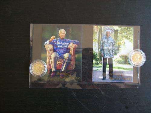 Mandela combo of coins and stamps