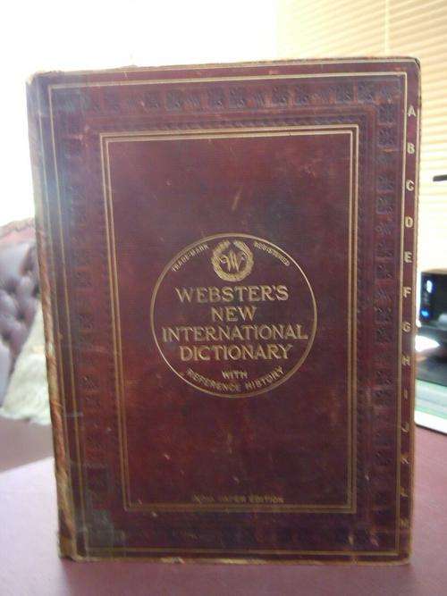 Rare Books. Webster's New International Dictionary. India Paper edition 1914