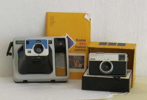 INSTANT KODAK CAMERA + TELE DISK + INSTAMATIC