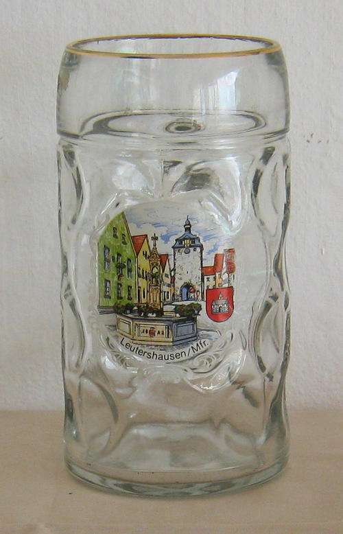 TALL GLASS BEER MUG - AUSTRIAN