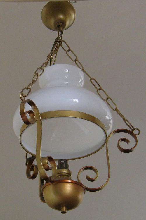 CHANDELIER - PAINTED WROUGHT IRON
