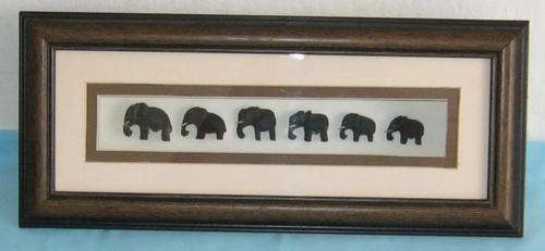 BOX FRAMED ELEPHANTS