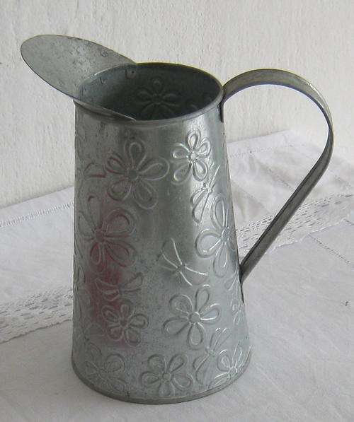 TIN DECORATIVE JUG