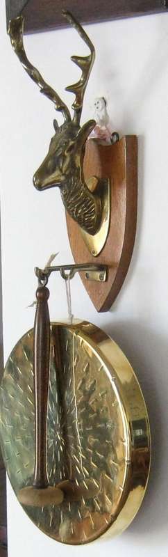 BRASS DINNER GONG - A GORGEOUS OLD COLONIAL GONG