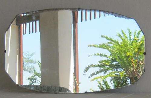 VINTAGE MIRROR WITH HEAVY WOODEN BACKING