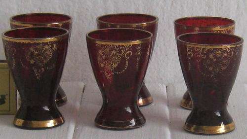 RED WITH GOLD OVERLAY GLASSES