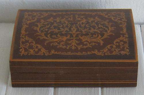 WOODEN JEWELLERY OR CARD BOX
