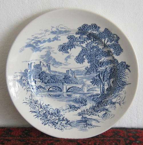 BLUE AND WHITE WEDGWOOD & CO RACK PLATE