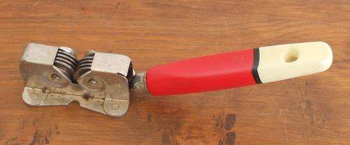 VINTAGE KNIFE SHARPENER WITH WOODEN HANDLE
