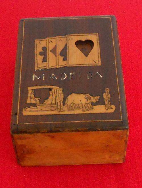 WOODEN BOX FOR PLAYING CARDS