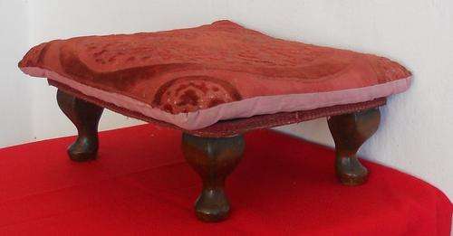 VINTAGE FOOTSTOOL - QUEEN ANNE STYLE
