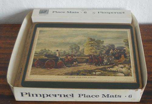 6 VINTAGE PIMPERNEL TABLE MATS