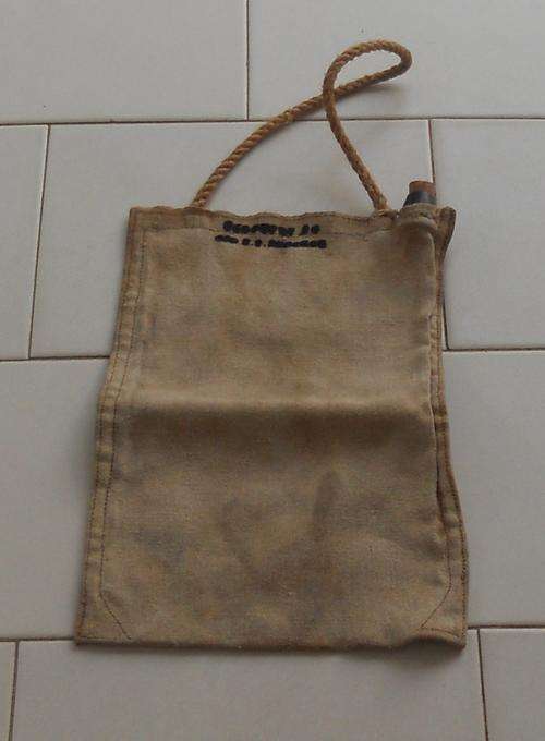 VINTAGE  WATER BOTTLE / SACK (for hanging on the front of a vehicle)
