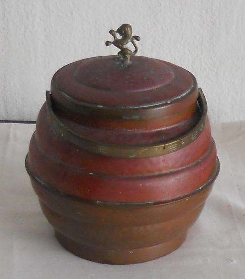 COLLECTABLE COPPER ICE BUCKET WITH LID - LION HANDLE