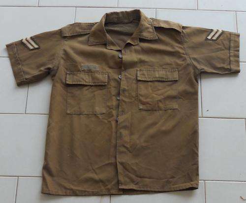 SADF NUTRIA SHIRT WITH CORPORAL STRIPES - 32 BATTALION