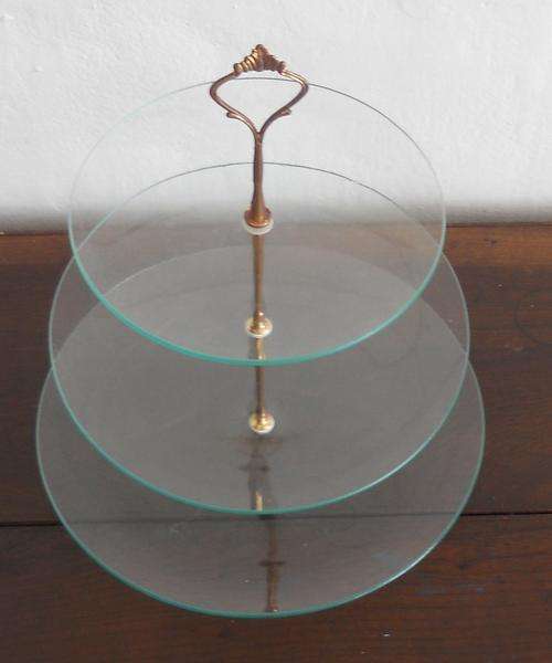 GLASS 3 TIER CAKE STAND