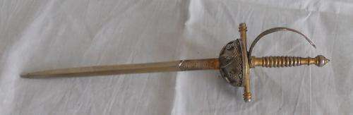 SWORD LETTER OPENER MARKED KING GOLD