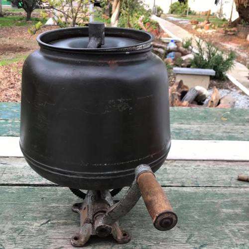 VINTAGE METAL BUTTER CHURN made in Sweden