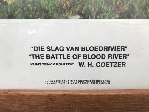 BATTLE OF BLOOD RIVER FRAMED PRINT - WH Coetzee