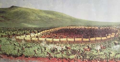 BATTLE OF BLOOD RIVER FRAMED PRINT - WH Coetzee