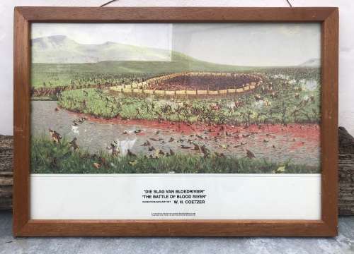 BATTLE OF BLOOD RIVER FRAMED PRINT - WH Coetzee