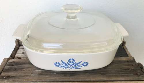CORNINGWARE CORNFLOWER LIDDED DISH