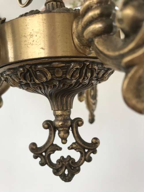 HEAVY BRASS CHANDELIER