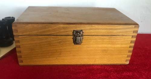 VINTAGE WOODEN CHESS SET and BOX