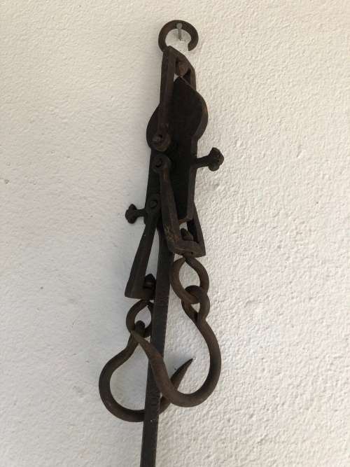ANTIQUE STEELYARD / BUTCHER`S BEAM SCALE