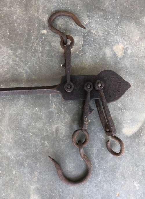 ANTIQUE STEELYARD / BUTCHER`S BEAM SCALE