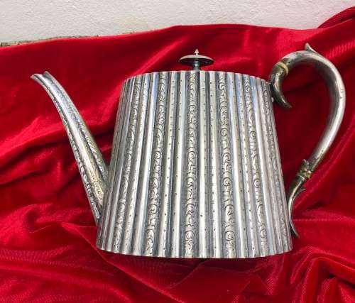 ANTIQUE SILVER PLATED TEASET