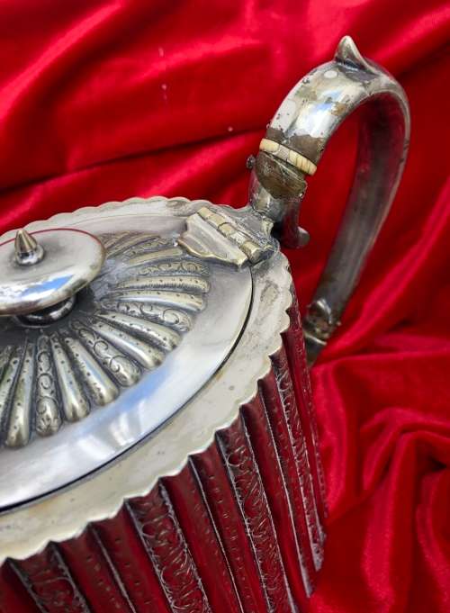 ANTIQUE SILVER PLATED TEASET