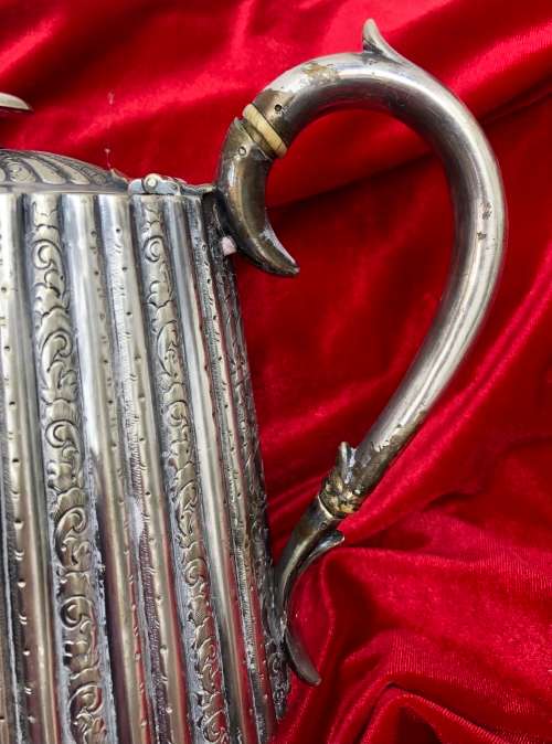 ANTIQUE SILVER PLATED TEASET