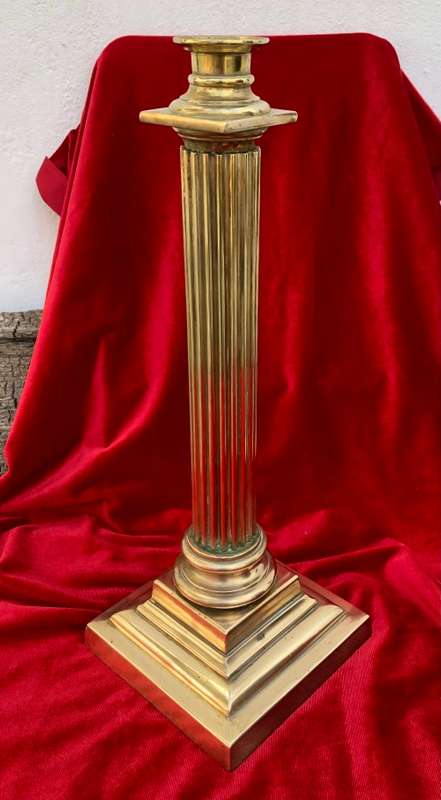 HEAVY TALL BRASS CANDLESTICK