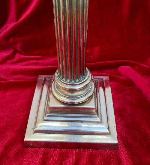 HEAVY TALL BRASS CANDLESTICK