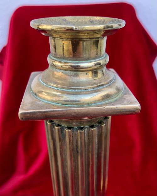 HEAVY TALL BRASS CANDLESTICK