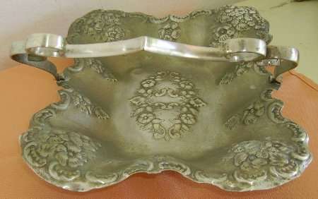 FLOWER DETAILED SILVER PLATED DISH