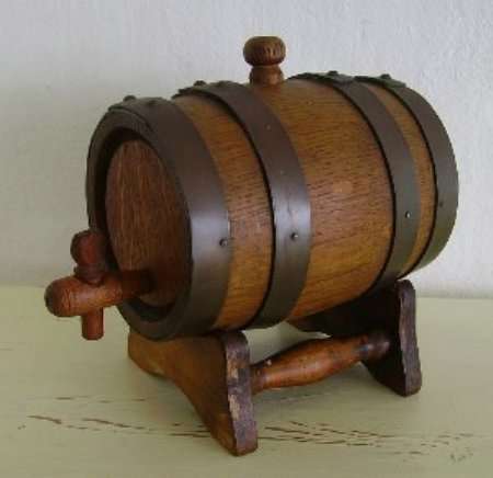 1L OAK BARREL WITH COPPER BANDS