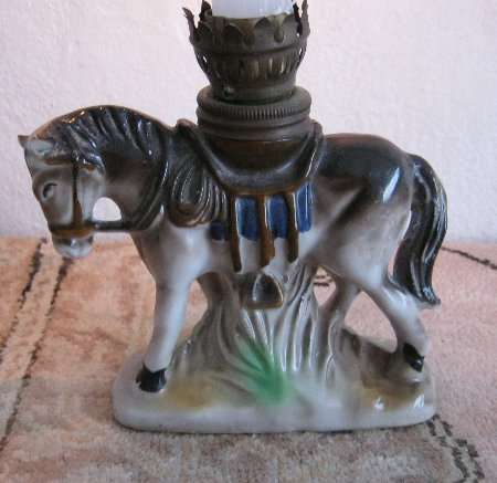 PORCELAIN HORSE CANDLE HOLDER