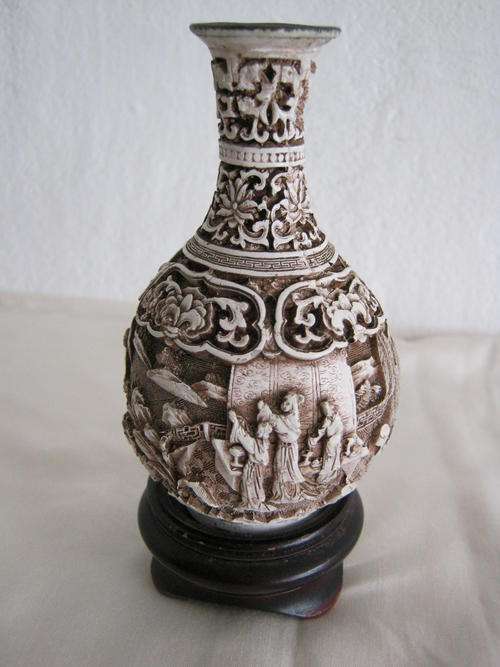 CARVED JAPANESE VASE